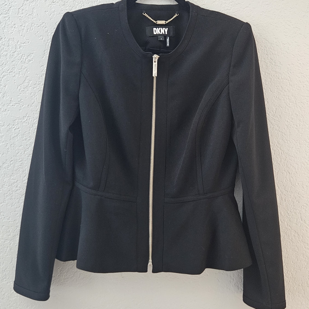 DKNY Women's Black Peplum Blazer